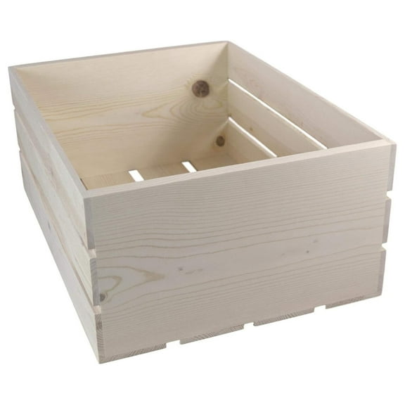 Wooden Crate, 22x16.25x9.25 Inches Outside Dimensions