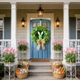 thumbnail image 5 of 2 Pcs Easter Door Curtain, Polyester Easter Egg Rabbit Door Cover, Festive Background Decor for Party and Home, 35.43x70.87 Inches, 5 of 6
