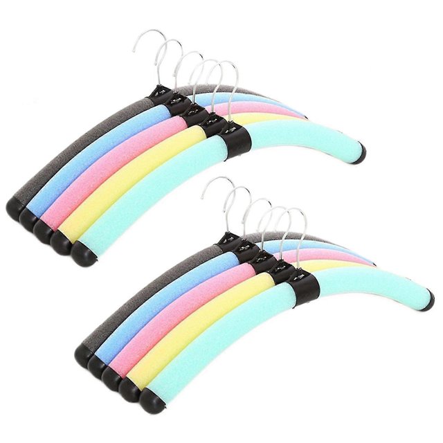10pcs Colorful Foam Sponge Hangers Anti-rust Durable Compact Size Suitable for Hanging Blazer Shirts