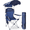Blue, variant on VicTsing Beach Chair with Canopy Shade, 25'' High Back Folding Camping Chair with Removable Headrest, Cup Holder, Side Pocket, 330 lbs Capacity