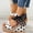 White, variant on Platform Sandals Womens High Heels Open Toe Wedges Spot Print Ankle Strap Summer Dress Shoe