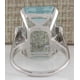 thumbnail image 5 of Granjero Gordo Anillo vintage de plata 925 con piedras preciosas de aguamarina para mujer, joyería nupcial, tamaño (8), 5 of 5