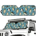 thumbnail image 2 of FUIALDOLG Penguins Automotive Sunshade Comes with Storage Bag, Keep Car Interior Cool,Universal Windshield Sun Shade Fit for Cars, Off-road Vehicle, Trucks, SUV (52.95x16.14 inch), 2 of 7