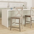 thumbnail image 2 of Pemberly Row Cosmo 24" Counter Stool in Weathered Gray, 2 of 9
