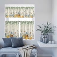 thumbnail image 6 of 3 Piece Kitchen Curtains and Valances Set Daisy Spring Floral Cafe Curtains 36 Inch Length Farmhouse Botanical Green Leaves Valance & Tier Curtain for Living Room Bedroom Window 54"x18"+27"x36"*2, 6 of 6