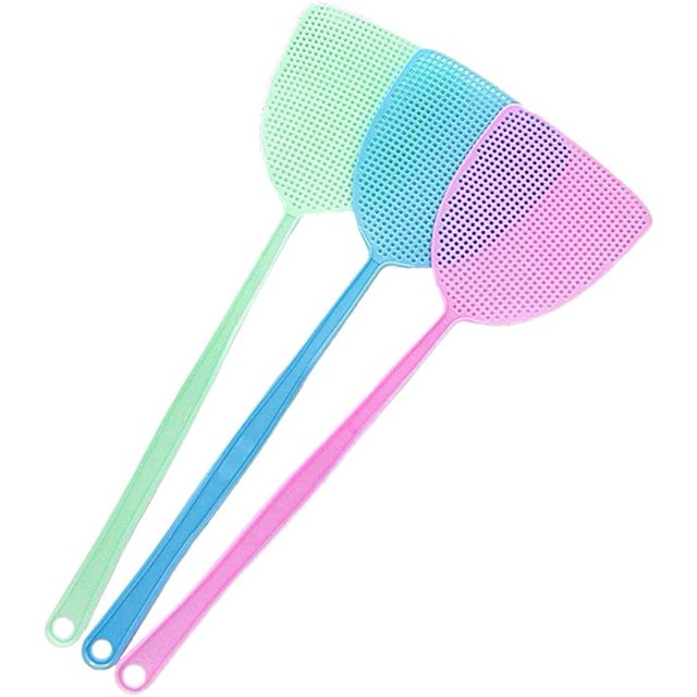 3 piezas de matamoscas para control de plagas 3 piezas (azul, verde y rosa) Excelente Rendimiento ER000778XLL