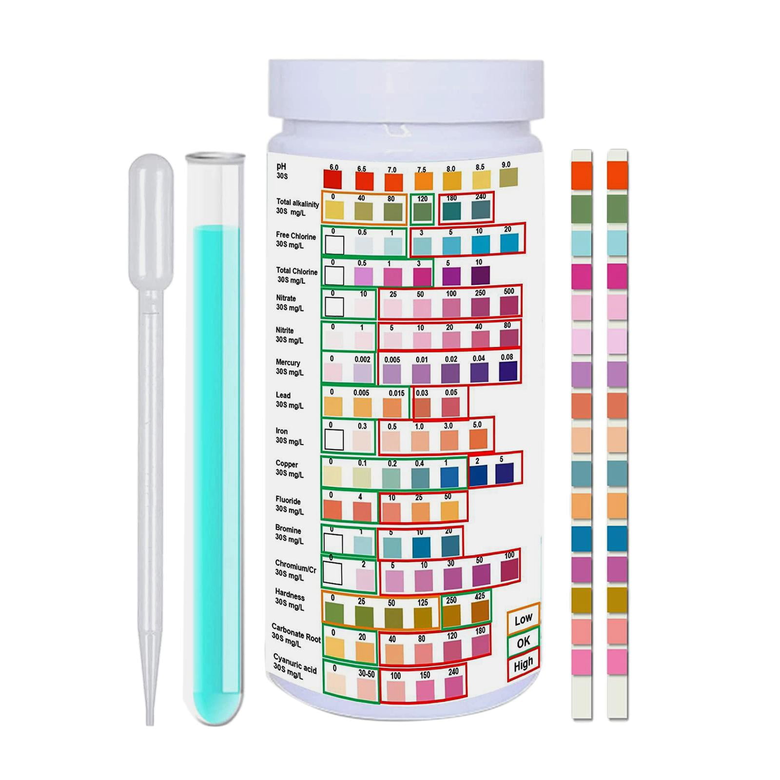 16 in 1 Water Testing Kits Drinking Water Quality Test for Aquarium Pond SPA 50pcs