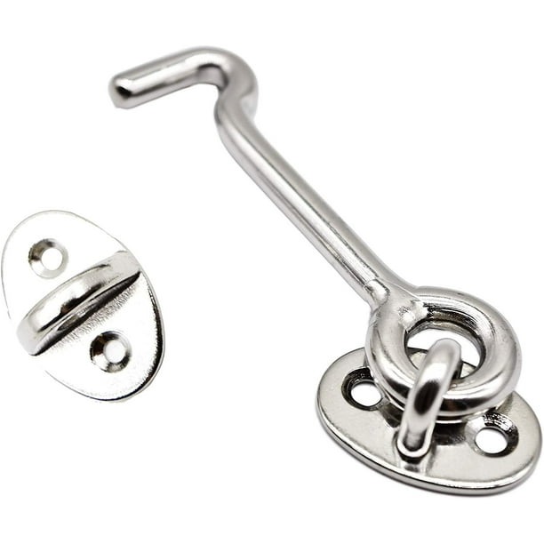 Marine City 316 StainlessSteel Cabin Hook and Eye Latch/Catch 3 Inches
