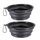 thumbnail image 1 of 2 cuencos plegables para perros, plato plegable para mascotas, cuenco de viaje para alimentación de agua y comida para gatos Ofspeizc WHFLD55, 1 of 8