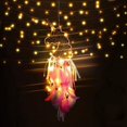 thumbnail image 1 of Atrapasueños de unicornio con luz LED, decoración de atrapasueños de plumas para niñas, decoración de dormitorio, regalo de bendición para colgar en la pared, 1 of 5