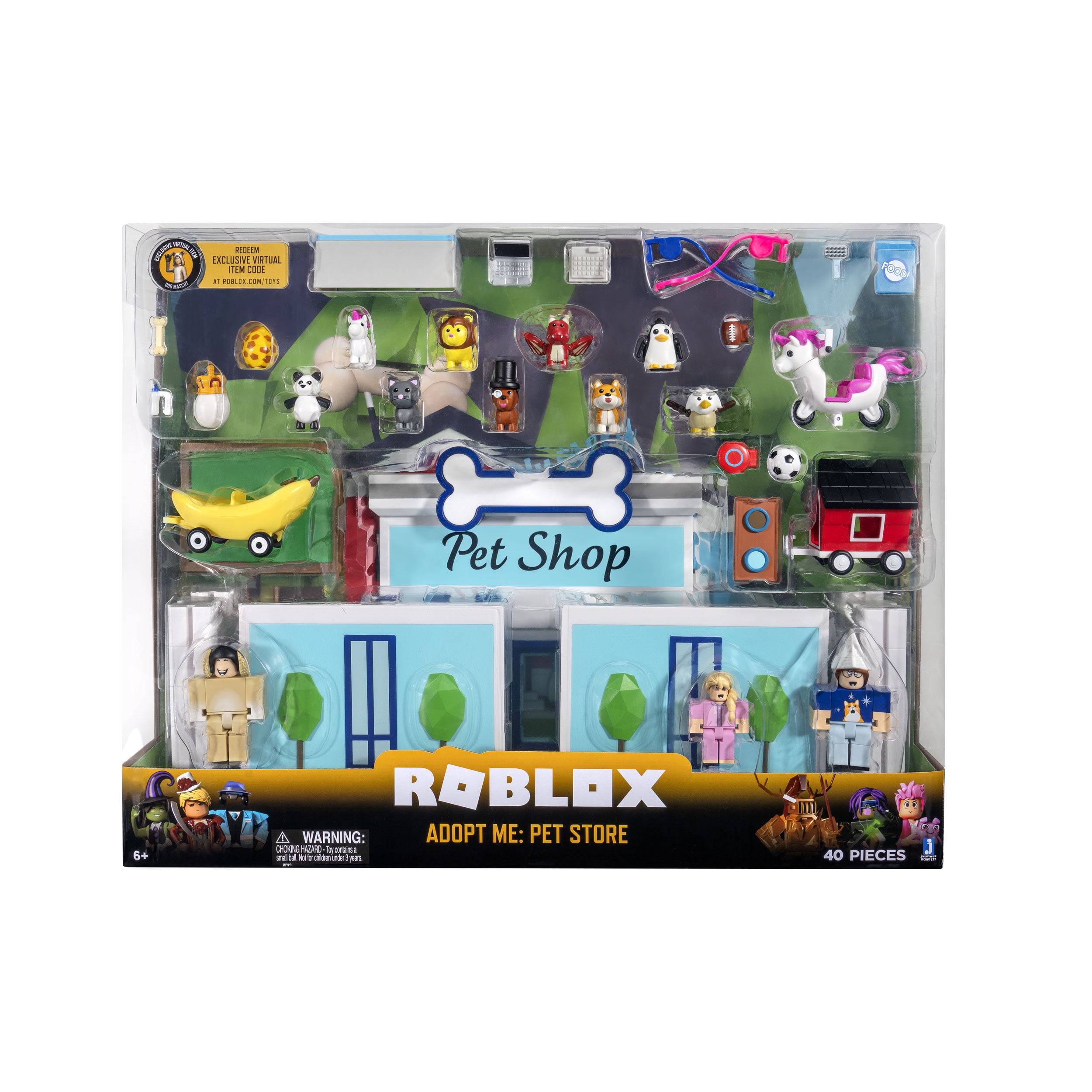 Roblox Celebrity Collection Adopt Me Pet Store Deluxe Playset Includes Exclusive Virtual Item Walmart Com Walmart Com - coffee shop roblox
