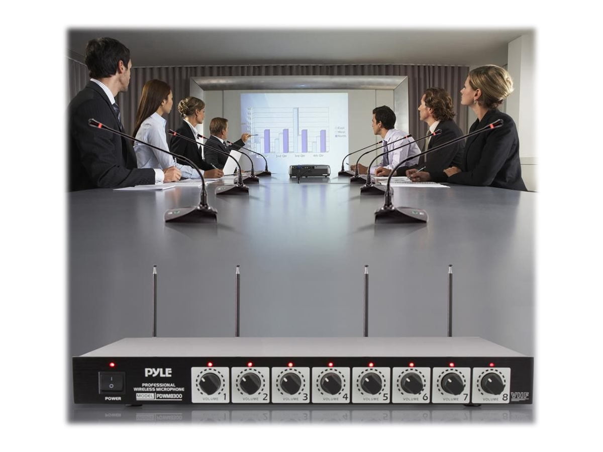 PYLEHome PDWM8300 - Professional Conference Desktop VHF Wireless Microphone System