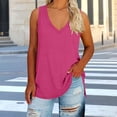 thumbnail image 2 of BLVB Womens Plus Size Tank Tops Summer Sleeveless V Neck T Shirts Casual Loose Fit Side Slit Basic Tees Tunic Tops, 2 of 6
