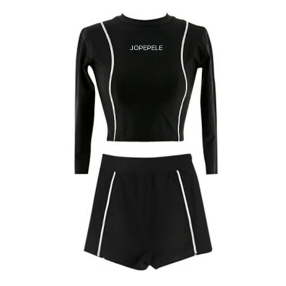 JOPEPELE Swimwear, Women Long Sleeve Swim Shirt and Shorts SPF Quick Dry 2 Piece Bathing Suit