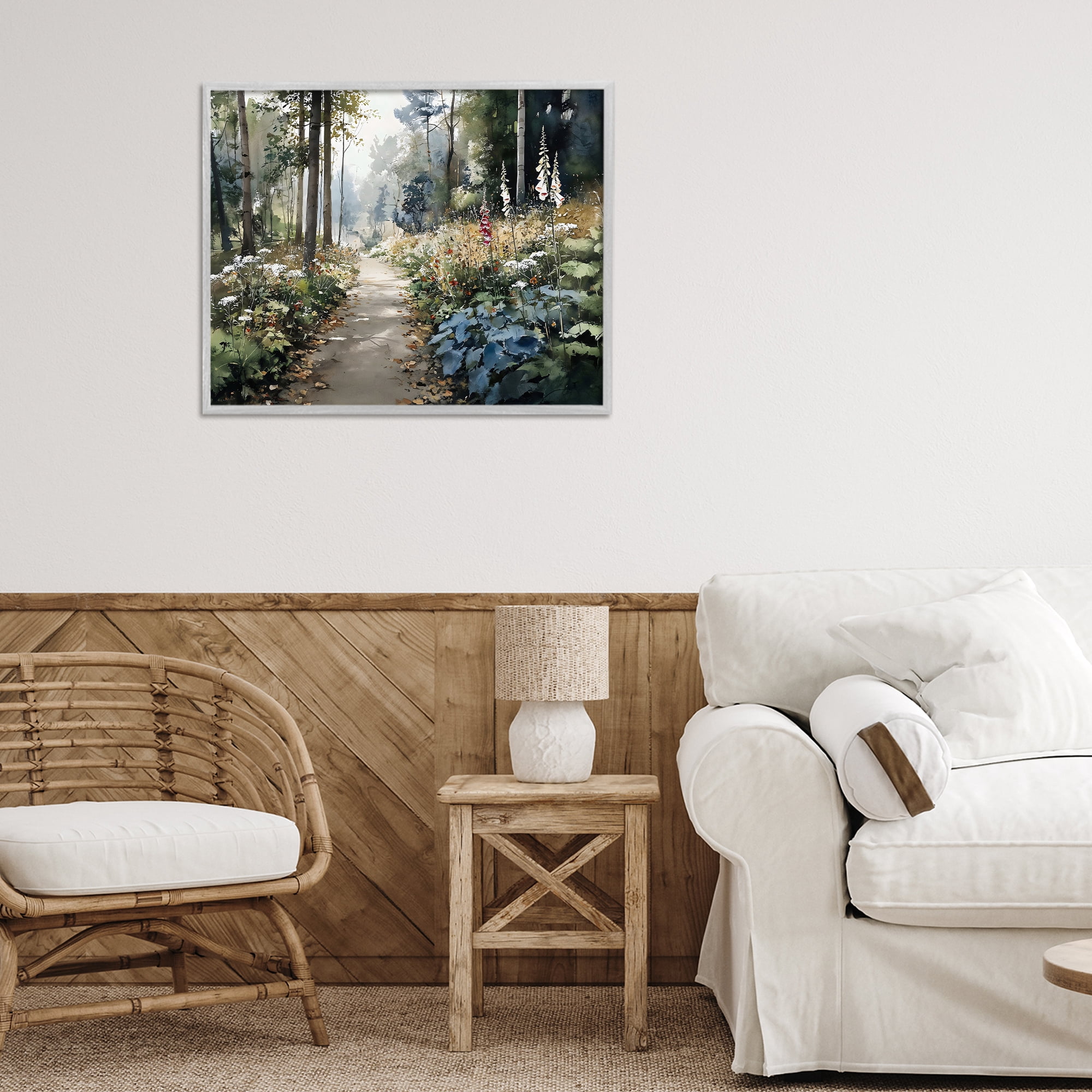 Stupell Industries Foliage Forest at Dusk Gray Framed Giclee Art, design by Franklyn Gregory