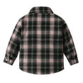 thumbnail image 6 of CUZIBR Toddler Boys Girls Shirt Coats Jacket Plaid Long Sleeve Kids Lapel Button Tops Outwear Fashionable Dailywear For Child, 6 of 6