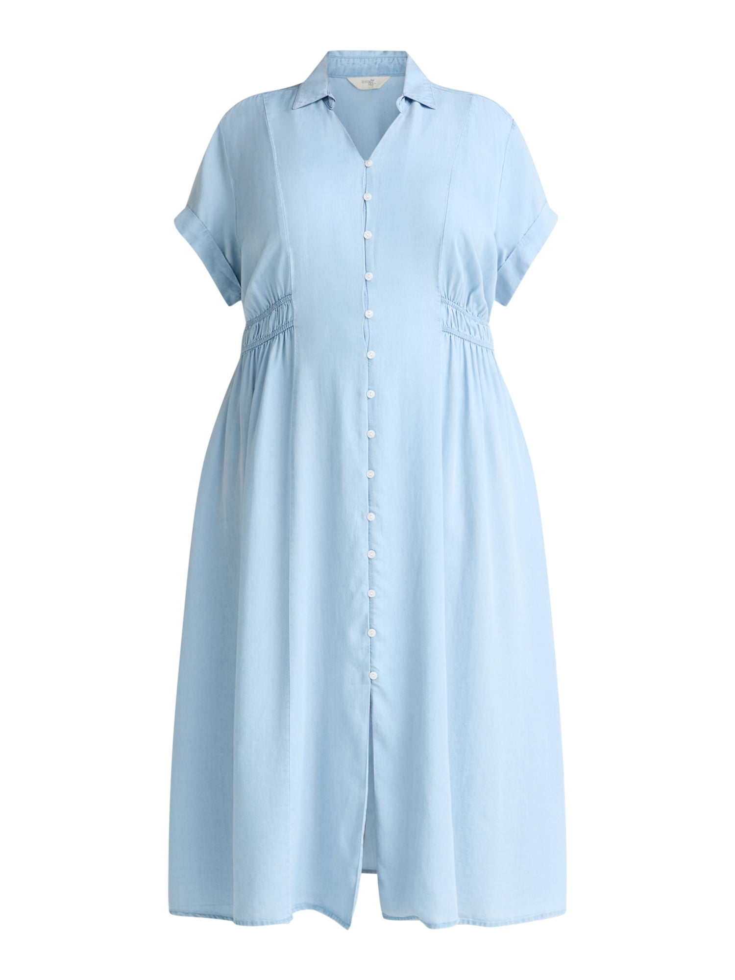 Terra \u0026 Sky Women's Plus Size Utility Shirt Dress