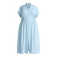 thumbnail image 3 of Terra & Sky Women's Plus Size Utility Shirt Dress, 0X-5X, 3 of 4