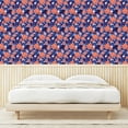 thumbnail image 3 of Ambesonne Flowers Peel & Stick Wallpaper for Home, Colorful Boho Ethno Roses, 13"x72", Dark Purple Burnt Sienna, 3 of 5