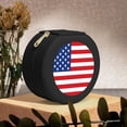 thumbnail image 6 of Yiaed America Flags3 Print Travel Jewelry Case Bridesmaid Gift Boxes Jewelry Travel Organizer Small Round Jewelry Box Mini Storage-Black, 6 of 7