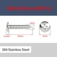 thumbnail image 2 of Tornillos para madera de cabeza redonda - Tornillos de cabeza Phillips de acero inoxidable 304 Tornillos de cabeza de hongo Tornillos autorroscantes M3 M4 M5 M6, 2 of 5
