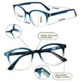 thumbnail image 5 of 3 Pack Reading Glasses Stylish Spring Hinged Round Readers for Men and Women, 5 of 6