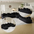 thumbnail image 3 of U-Shaped Modular Sectional Sofa Set with Chaise, Boneless Deep Seat Couch, No Assembly Required, Black, 3 of 8