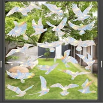 NUAHRHY 20Pcs Bird Window Stickers Anti-Collision Bird Window Decals Reusable Prism Bird Window Clings Static Non Adhesive Bird Decals Prismatic Bird Window Stickers for Bird Strikes Windows