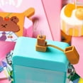 thumbnail image 3 of Cute Kids Water Bottles With Straws, Creative Ice Cream Popsicle Leakproof Plastic Drink, 3 of 5