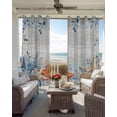 thumbnail image 4 of Orange Blue Starfish Coastal Blackout Curtains 72 Inches Long, Summer Beach Eucalyptus Vintage Thermal Insulated Black Out Curtains, Darken Window Curtain for Bedroom Living Room 52"x72" 2 Panels, 4 of 9