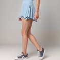 thumbnail image 3 of Active Women's High Waist Active Skirt with Overlapping Front Panel and Subtle Side Eyelet Detail - Large, Light Blue, 3 of 6