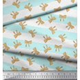 thumbnail image 3 of Soimoi Green Poly Georgette Fabric Dot & Bow Stripe Print Fabric by the Yard 52 Inch Wide, 3 of 3