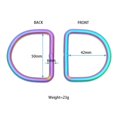thumbnail image 4 of thinsony Scuba Diving Harness 5cm Weight Belt Keeper Slider D Rings 50x42x6mm, 4 of 8