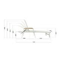 thumbnail image 4 of GDF Studio Modern Aluminum Outdoor Chaise Lounges with Adjustable Mesh Seating, White, Set of 2, 4 of 12
