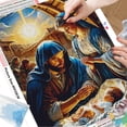 thumbnail image 3 of Religion Picture Rhinestones Embroidery Portrait FullRound New Arrival Mosaic Handmade Gift, 40*50cm, frame not included.,131-AB, 3 of 5