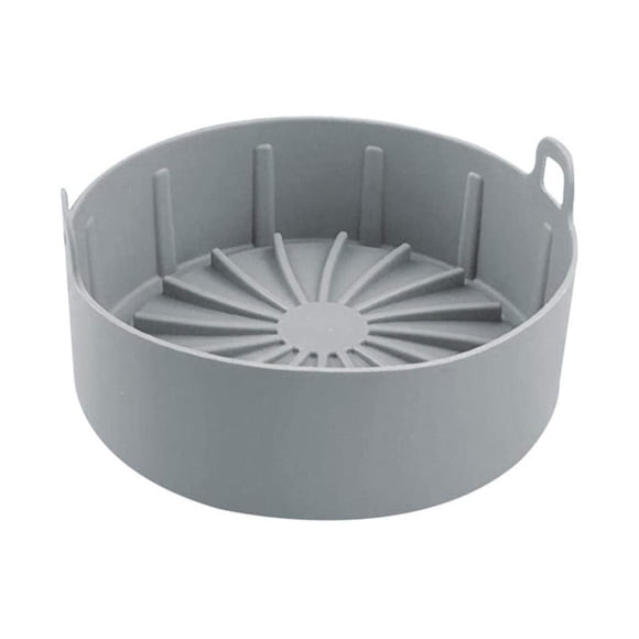 Inteprter Olla de silicona para freidora de aire resistente al calor 16CM Gris