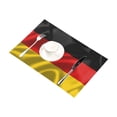 thumbnail image 3 of MKHERT Cool Germany Flag Blowing in the Wind Placemats Table Mats for Dining Room Kitchen Table Decoration 12x18 inch,Set of 6, 3 of 4