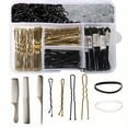 thumbnail image 4 of Women Hair Pins Set Bobby U Shaped Pins Clips and Hair Rubber Bands with Storage Box, 4 of 6