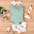thumbnail image 2 of Cathalem Girls Summer Outfits Tank Top and Shorts Set Two Piece Outfit,Green 70, 2 of 5