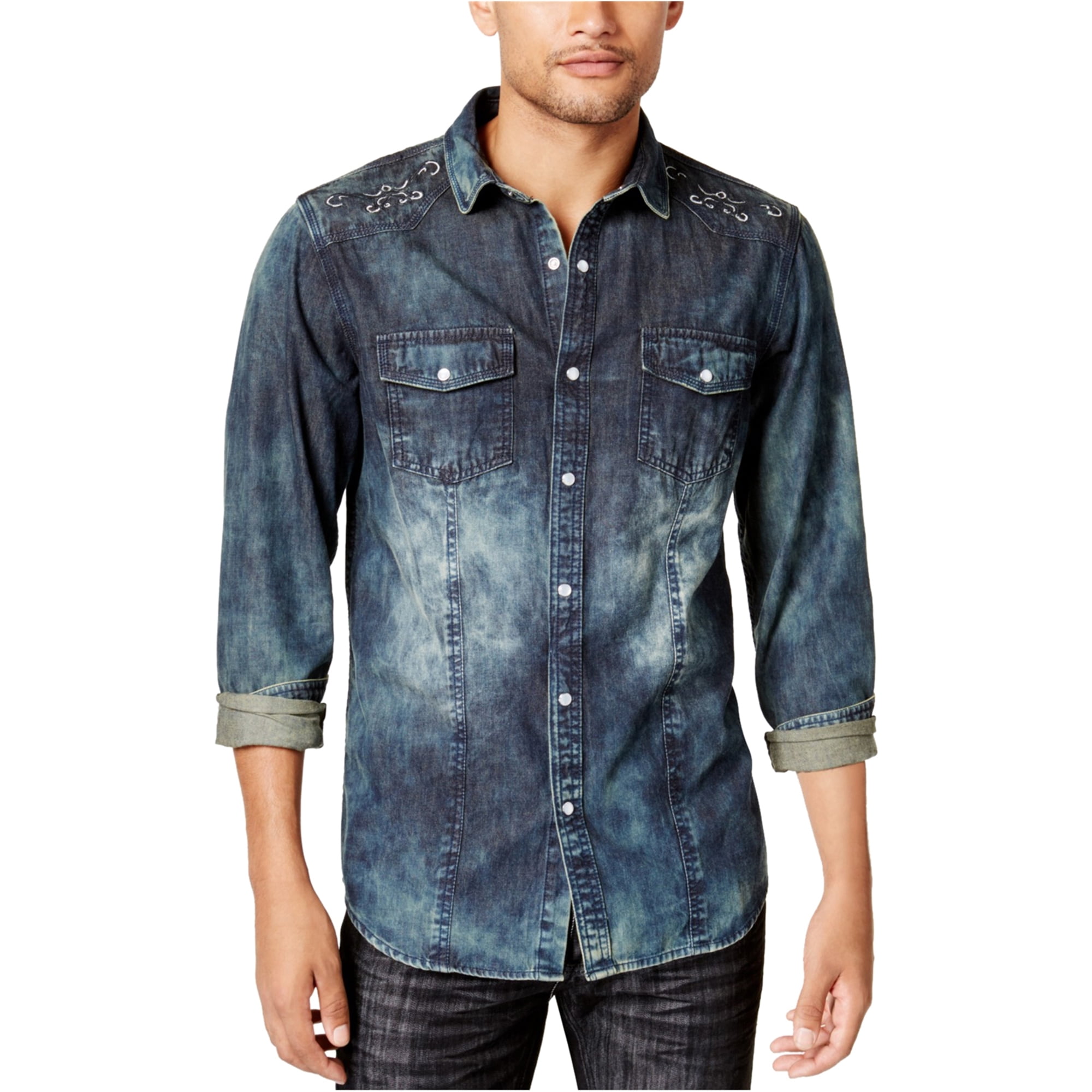 mens denim shirt walmart