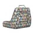 thumbnail image 2 of Cat Reading Pillow, Pattern with Hipster Playful Feline Characters with Glasses and Bowties Vintage Style, Bedrest Cushion with Back Pocket and Washable Cover, 2 Sizes, by Ambesonne, 2 of 3