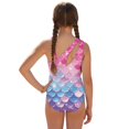thumbnail image 2 of Tutolipy Removable Bra One Piece Swimsuit Set with Mesh Cover Up, Polyester Material Quick Dry Girls One Piece Swimsuit for Bathing 13-14 Years Old, 2 of 10