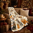 thumbnail image 3 of Whimsical Halloween Costumed Dogs Pumpkins Pattern, Playful Pet Portrait Pattern, Warm Flannel Blanket for Living Room and Bedroom, Dog Lovers Halloween Gift, Pet Lover Home Decor, 3 of 9