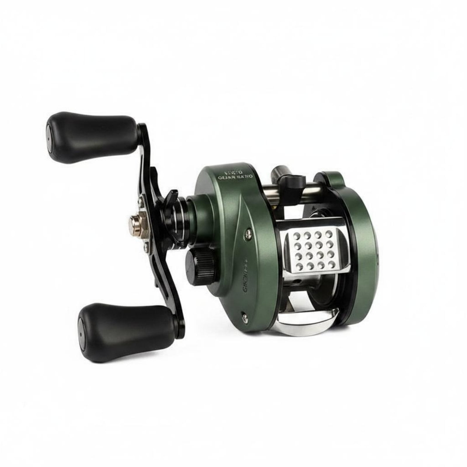 Yunhgft 1 Piece Dark Green Metal Round Fishing Reel Left Hand 12kg Braking System Saltwater Freshwater Casting