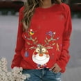 thumbnail image 2 of miqiqism Christmas Sweatshirts for Women Comfy Long Sleeves Crew Neck Blouses Juniors Casual Cute Graphic Printed Sweatshirt Trendy Lightweight Tunic Shirts,R#01_Red,XX-Large, 2 of 4