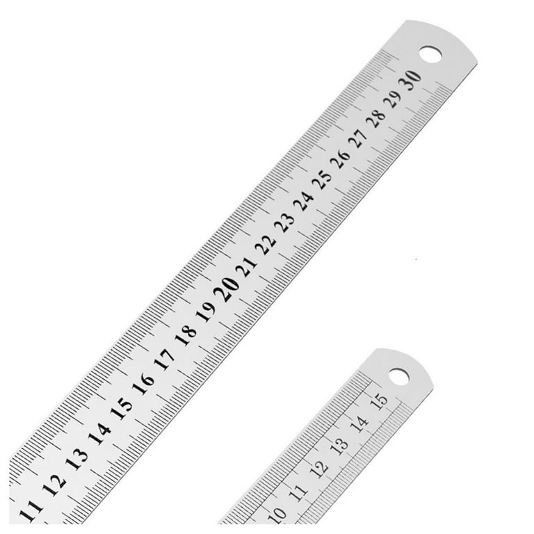 Camkey Stainless Steel Ruler 12 Inch + 6 Inch Metal Rulers X2 I129082 