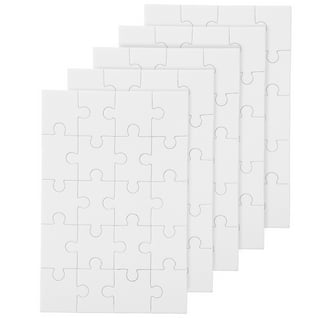 SUJFXL 10 Sets Sublimation Puzzle Blanks A5 Blank Jigsaw Puzzle with 28  Pieces Blank Puzzles for Sublimation Create Your Own Puzzle A5-28picese