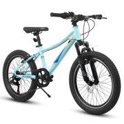 20 inch Mountain Bicycle,Shock Absorbing Front Fork,7 - Speed,V - brakes,for Outdoor Sports,Blue