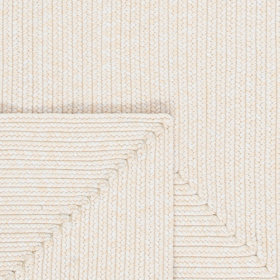 SAFAVIEH Braided Rishika Solid Machine Washable Reversible Runner Rug, Ivory/Beige, 2'3" x 14'