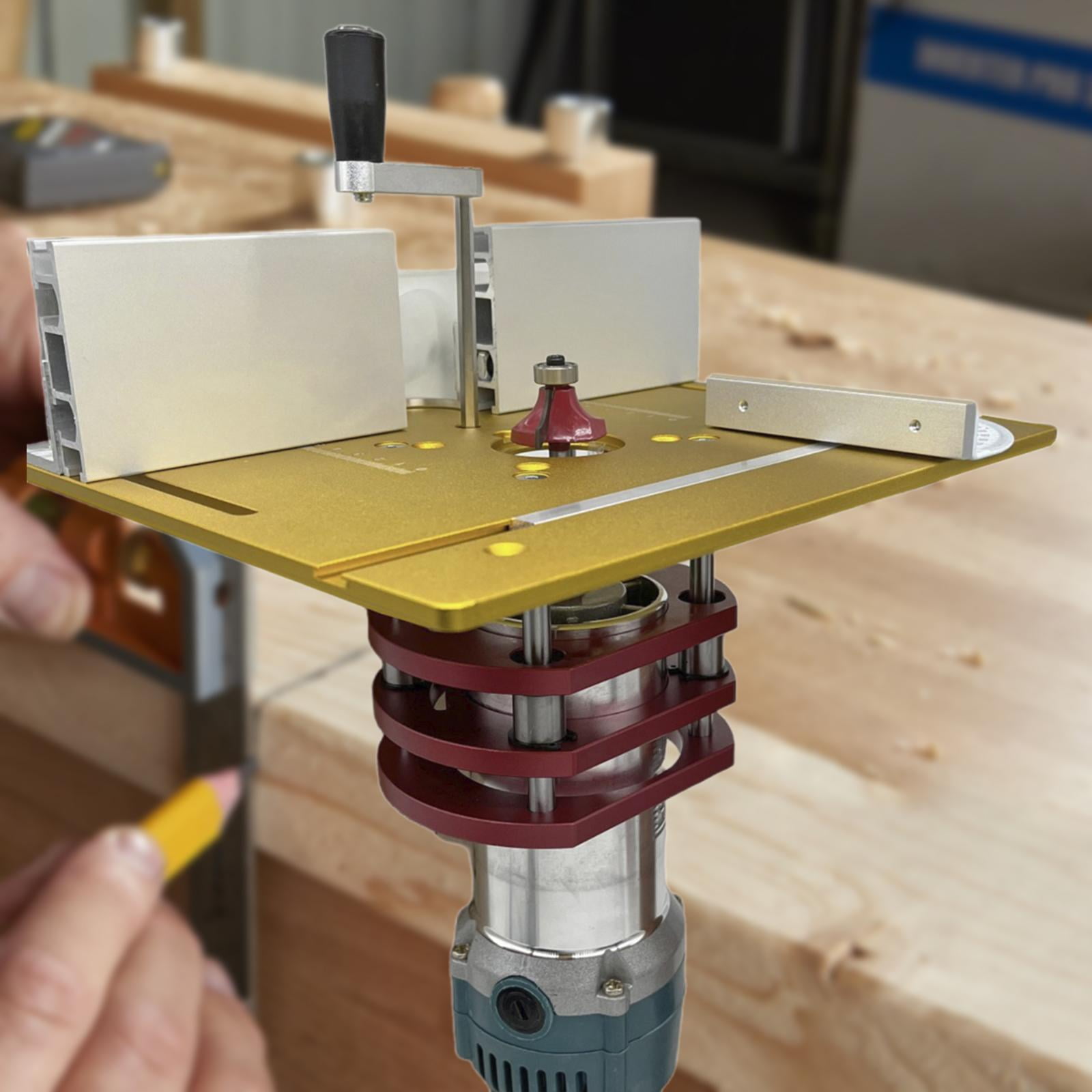 figatia Precision Router Lift Table Router Lift Base ,Accessories, Router Lift ,Set with Router Table Insert Plate for Carpentry Tool